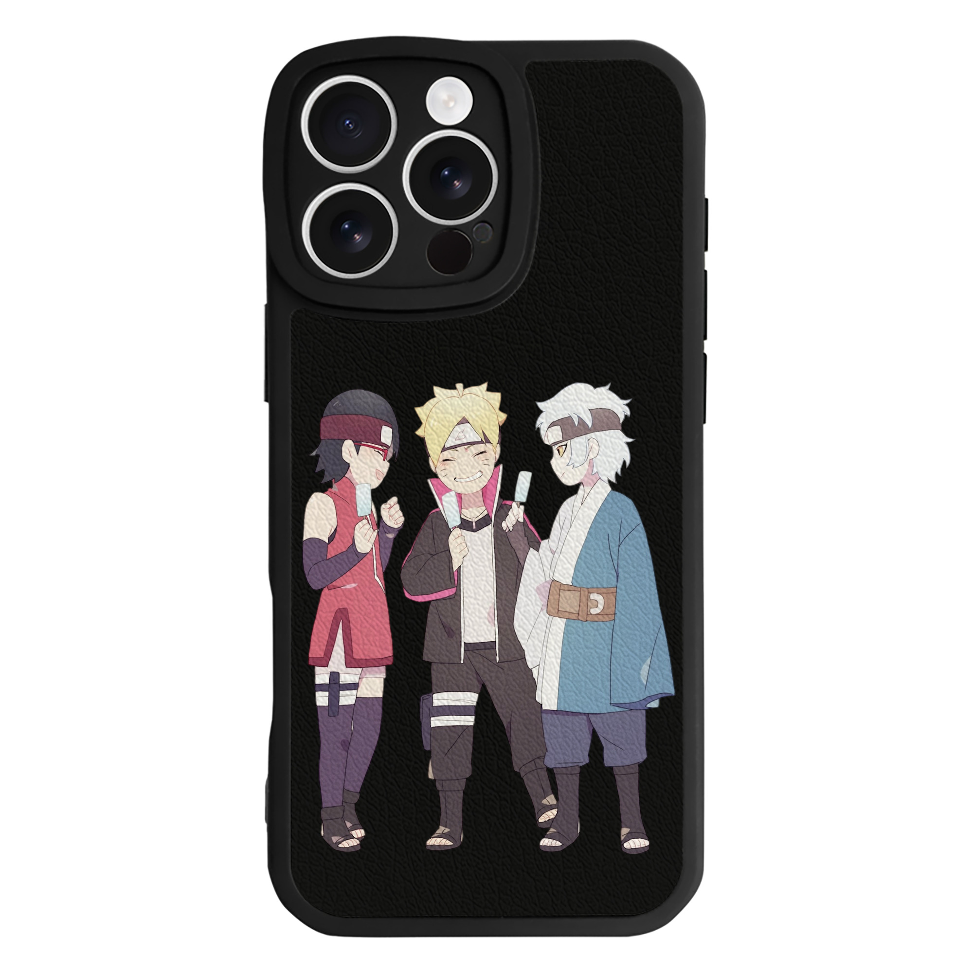 （画像用） NARUTO -ナルト- うちは サラダ Uchiha Sarada 【iPhone 16シリーズ対応】シリコンスマホケース（レザー調） 材質：シリコン